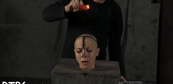  Lovely beauty receives facial torment during bdsm play